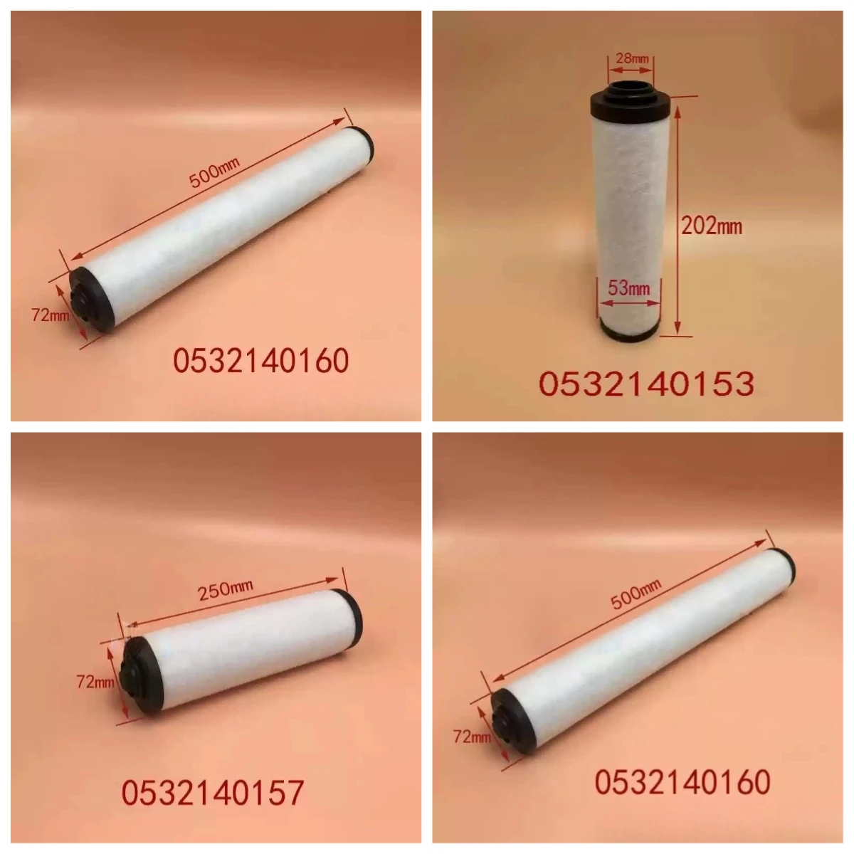 Replace 0532140154  0532140157 Vacuum Pump Exhaust Filter 0532140160