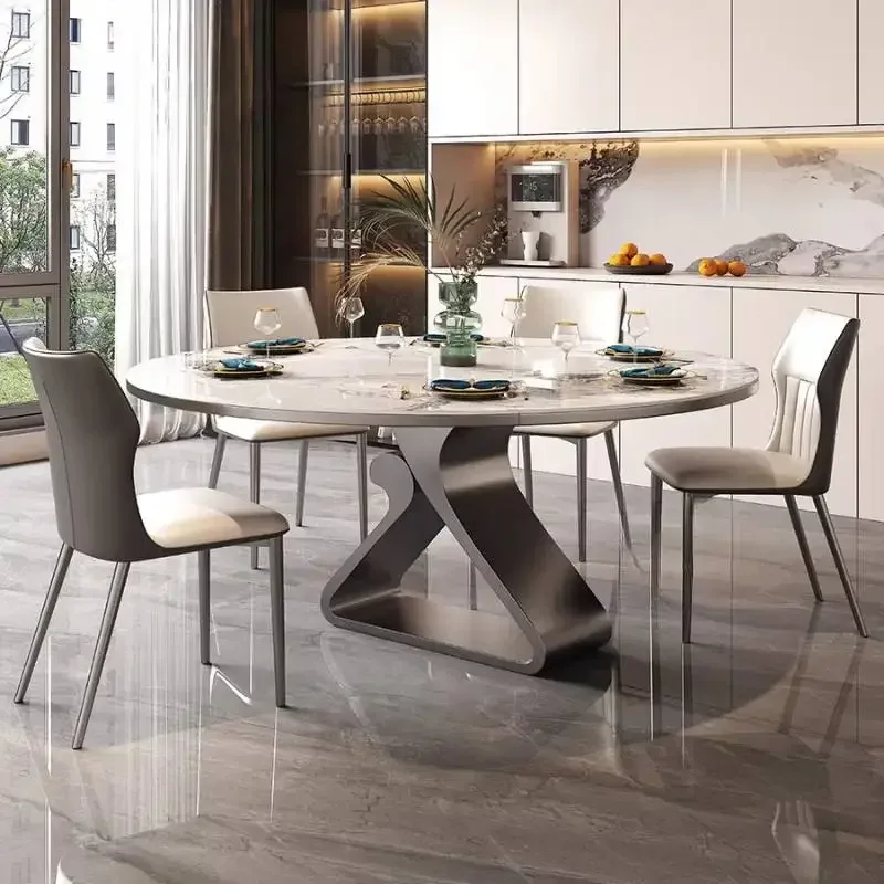 Designer Italian Dining Tables White Decorations Expandable Set Dining Tables Luxury Modern Mesas Comedor Furniture For Home
