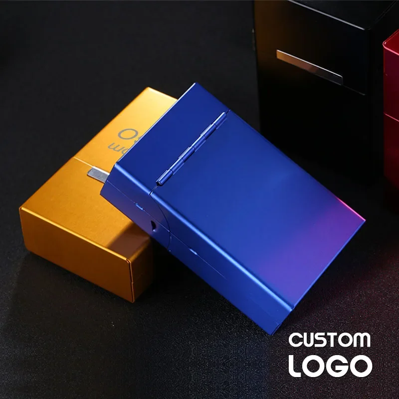 

Aluminum Cigarette Case Cigar Holder Crush Proof Pocket Size Gift Box Tobacco Storage Container Hot Sale
