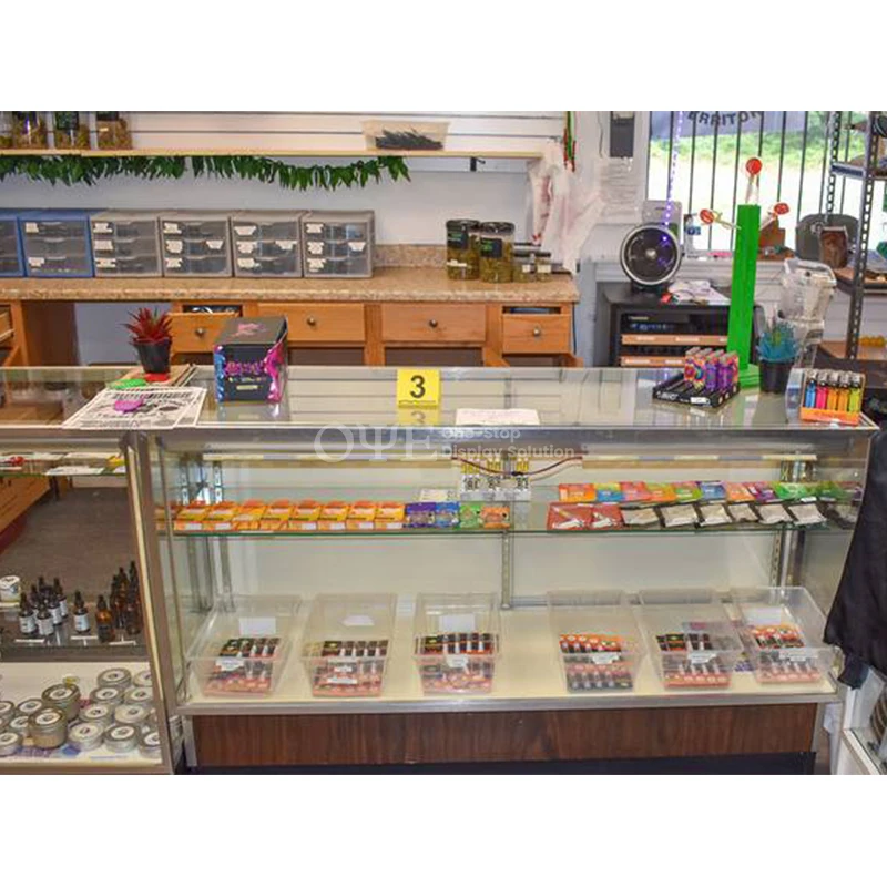 Custom. custom ized Möbelhaus Glas theke Rauch geschäft Show Displays für Rauch geschäft