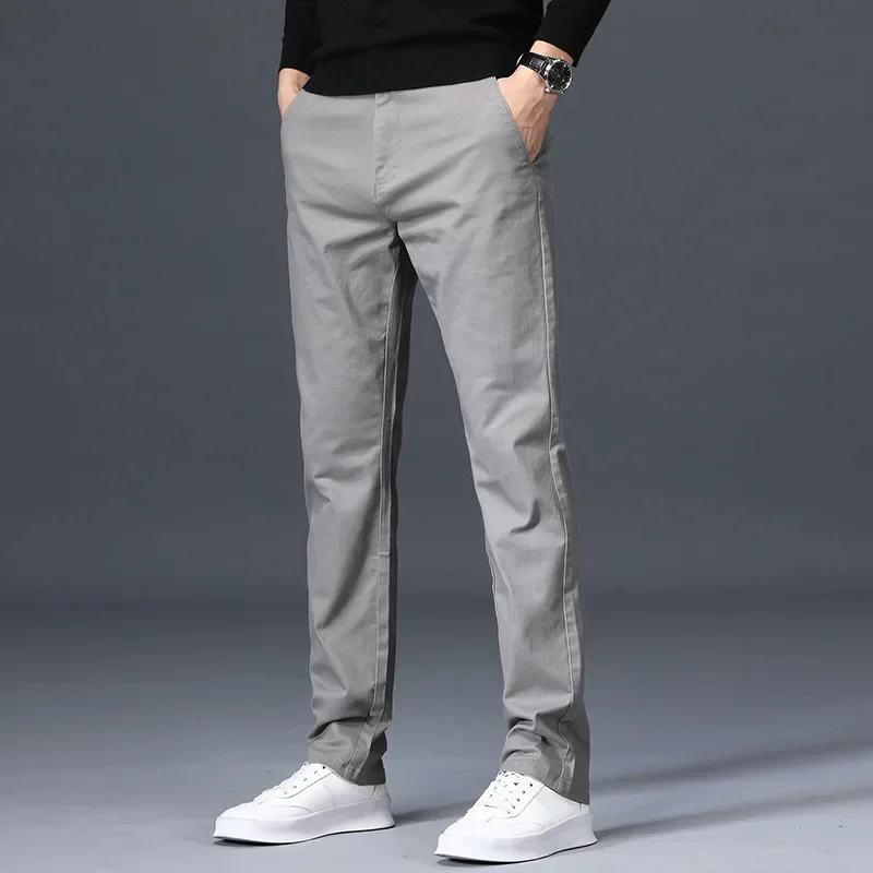 Man Casual Open Crotch Pencil Pants Smart Casual Hidden Zipper High Rise Korean Style Fashion Streetwear Crotchless Trousers