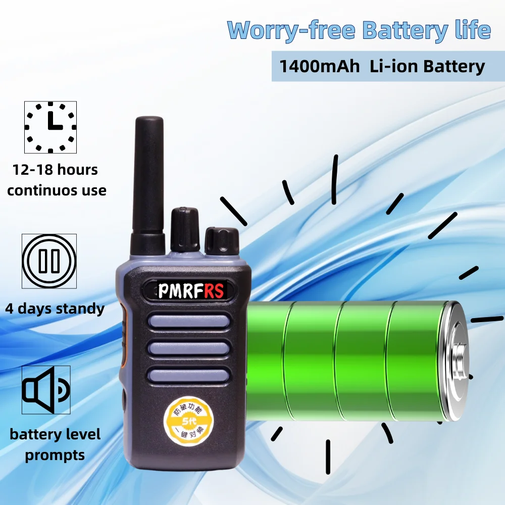 5W Walkie-Talkies 2 Pieces Long Distance Communication UHF Two Way Radio Portable Rechargeable Walkie Talkie For Hunting