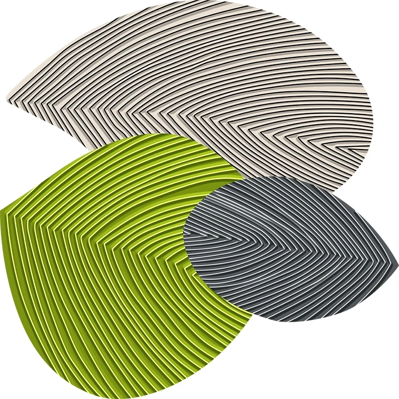 Round wool carpet, irregular shaped piano mat, living room cloakroom, bedroom balcony, massage rocking chair mat