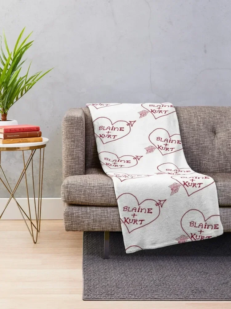 Klaine Arrow Heart Sketch Throw Blanket Decorative Sofas bed plaid blankets ands Blankets