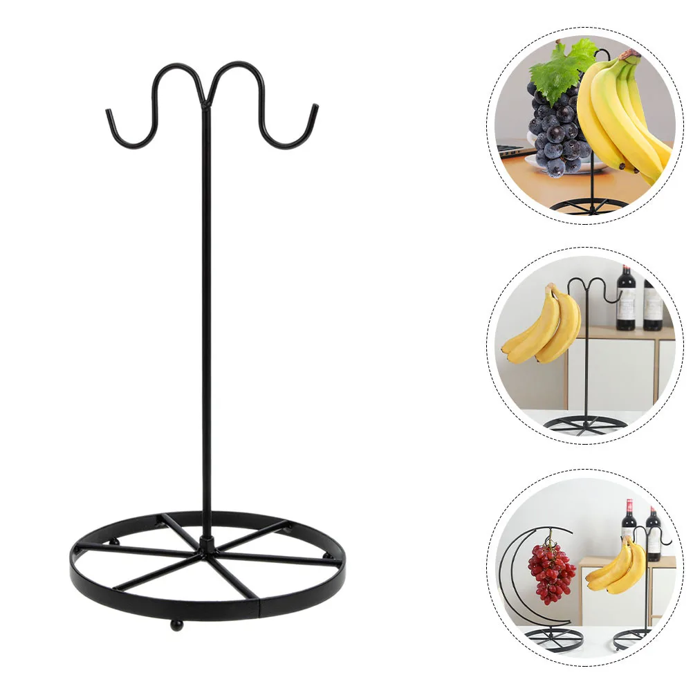 

Desktop Banana Holder Metal Fruit Hanger with Hook for Kitchen Countertop Banana Storage Stand Fresh Keeper Fruit Hanger Rack