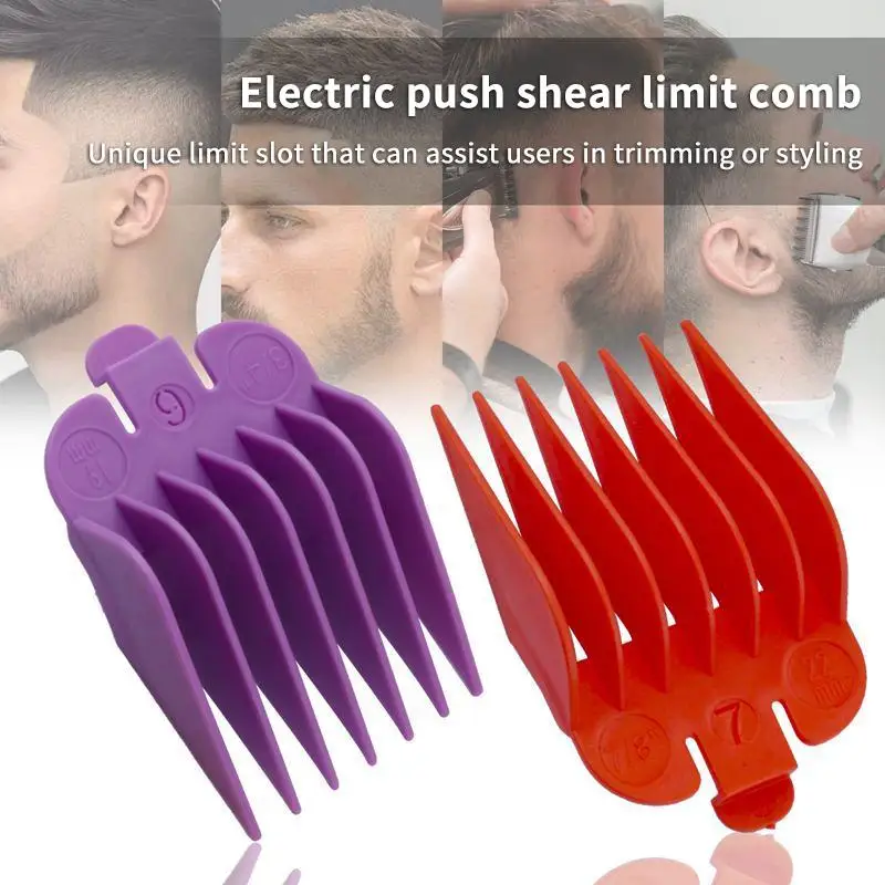 

10Pcs Barber Hair Clipper Limit Guide Comb Kit Universal Cutting Guide Comb Hair Trimmer Guards For Electric Hair Clipper Guards