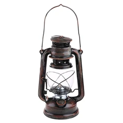 Vintage Metal Oil Lamp Portable Lantern Kerosene Light Outdoor Camping Bar Home Decorations