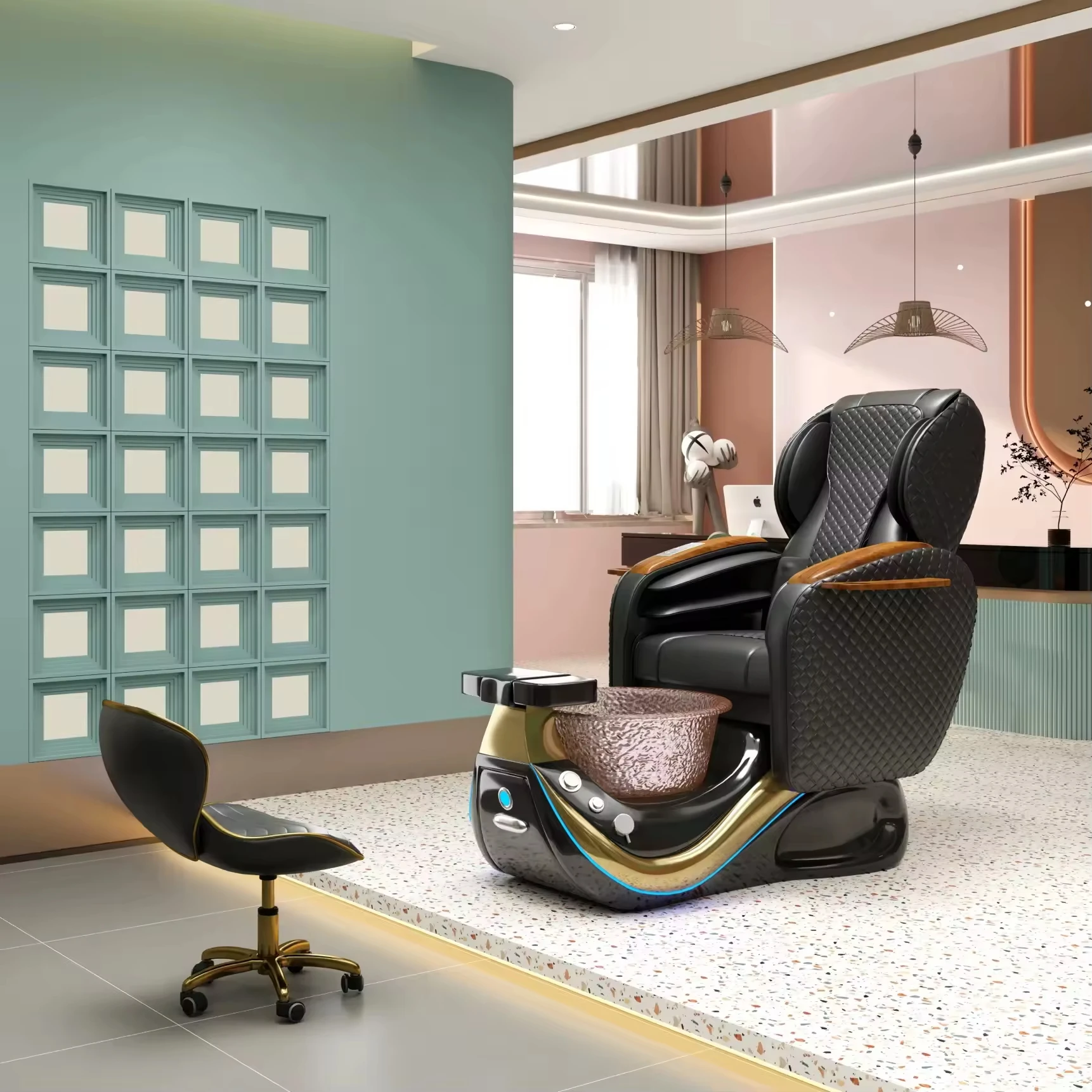 Immagine 5: Poltrone Professionali di Lusso per Manicure, Massaggio e Pedicure per Saloni di Bellezza