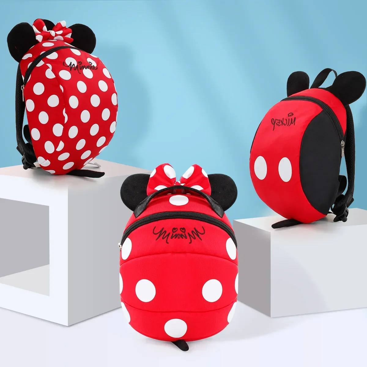 Disney Mickey Mouse Kids Bags for Girls Anti Loss Schoolbags 3-6 Years Old Minnie Kindergarten Toddler Backpack Cute School Case