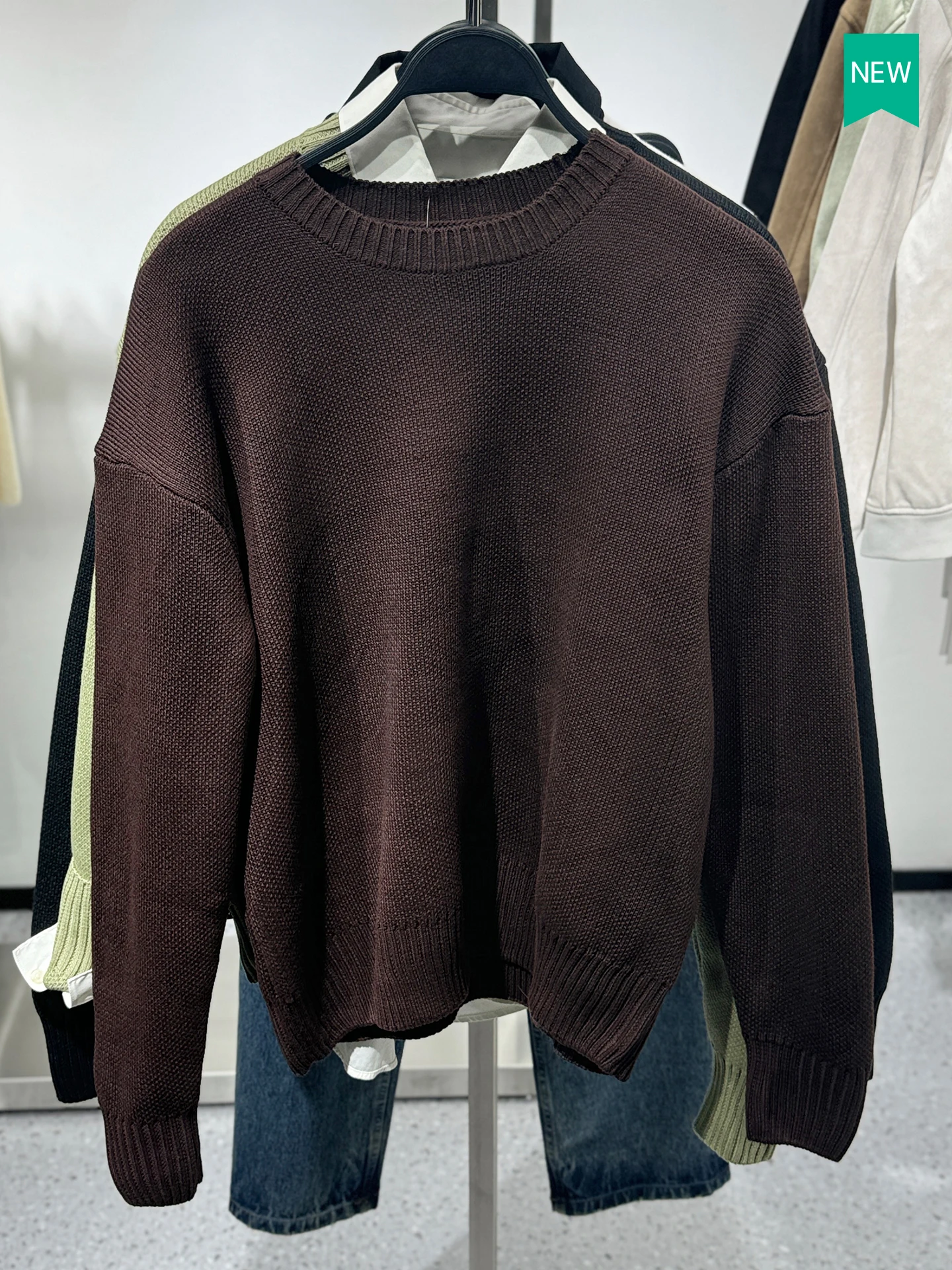 

Мужской свитер свободного кроя с круглым вырезом, вязаный, в повседневном стиле, из смесового полиэстера, с длинным рукавом, осенне-зимняя новинка