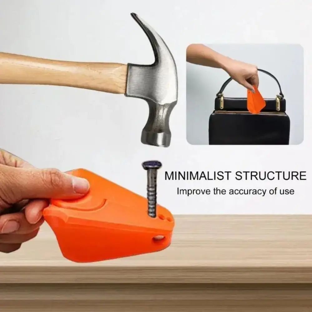 

Hand Protecting Anti Slip Fixer Compact Design Plastic Material Nail Fixer Straight Guide Convenient Use Finger Protection Tool