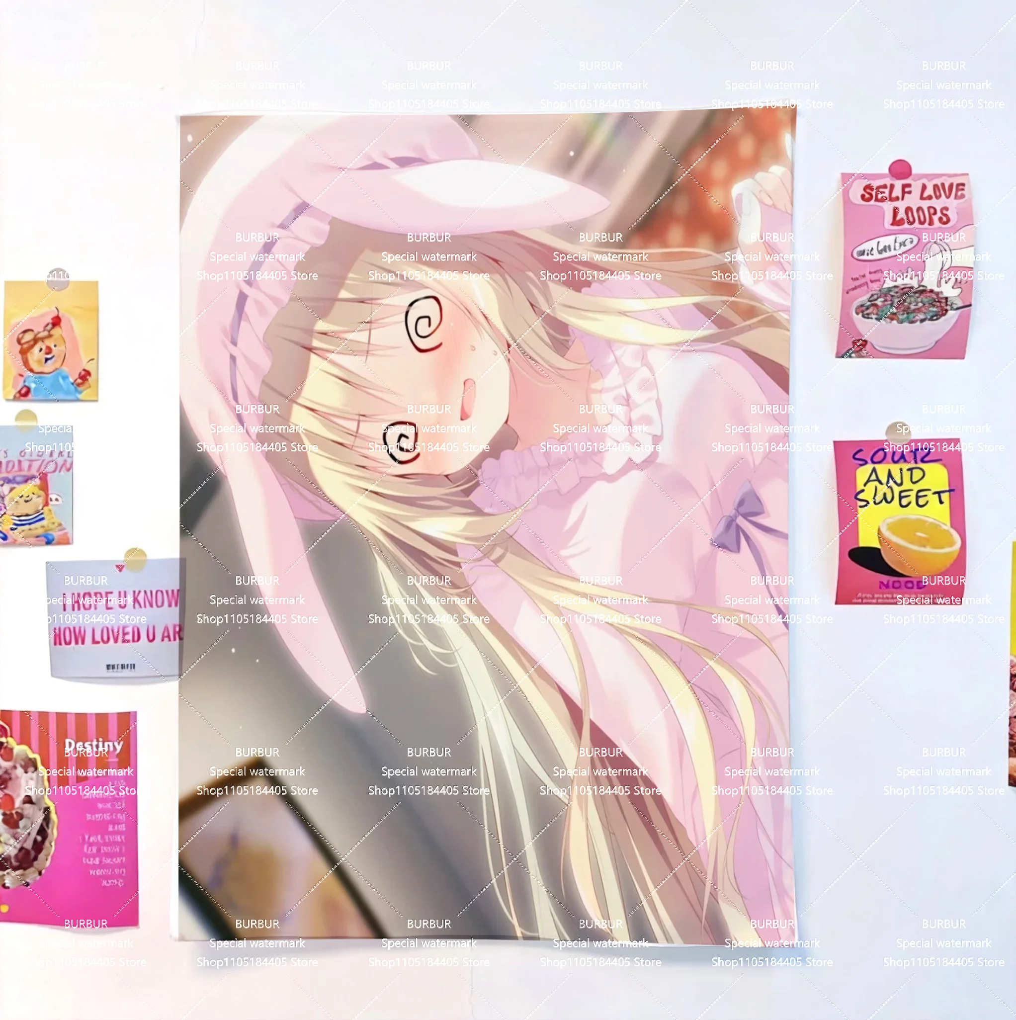 Chocolate Sweet Love Galgame Imperial Garden Berry Glory – Dekorationen für Schlafsäle und Schlafzimmer, Wandteppiche, Wandbehänge