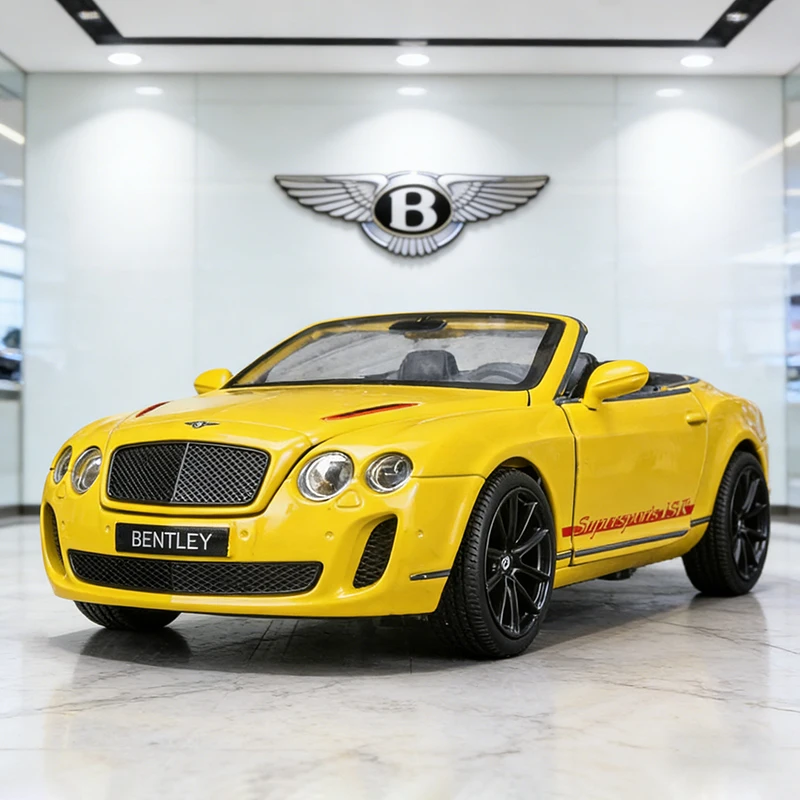 

1:24 Bentley Continental ISR Convertible Alloy Diecasts & Toy Vehicles Metal Toy Car Model Sound and light Collection Kids Toy