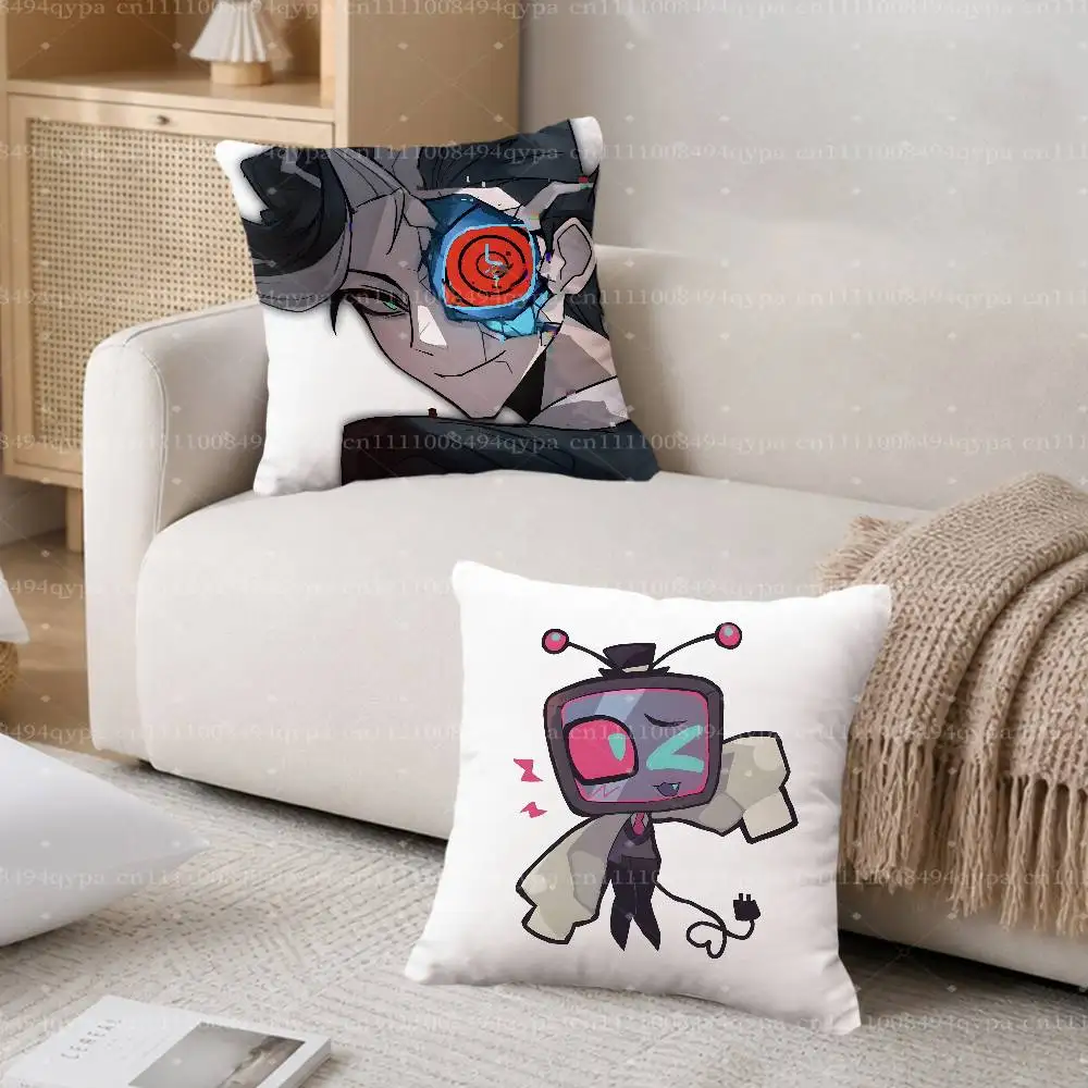 H-Hazbin V-Vox TV Demon Throw Pillow Case Pillowcase Cover Living Room Couch Cushion Case Home Decor