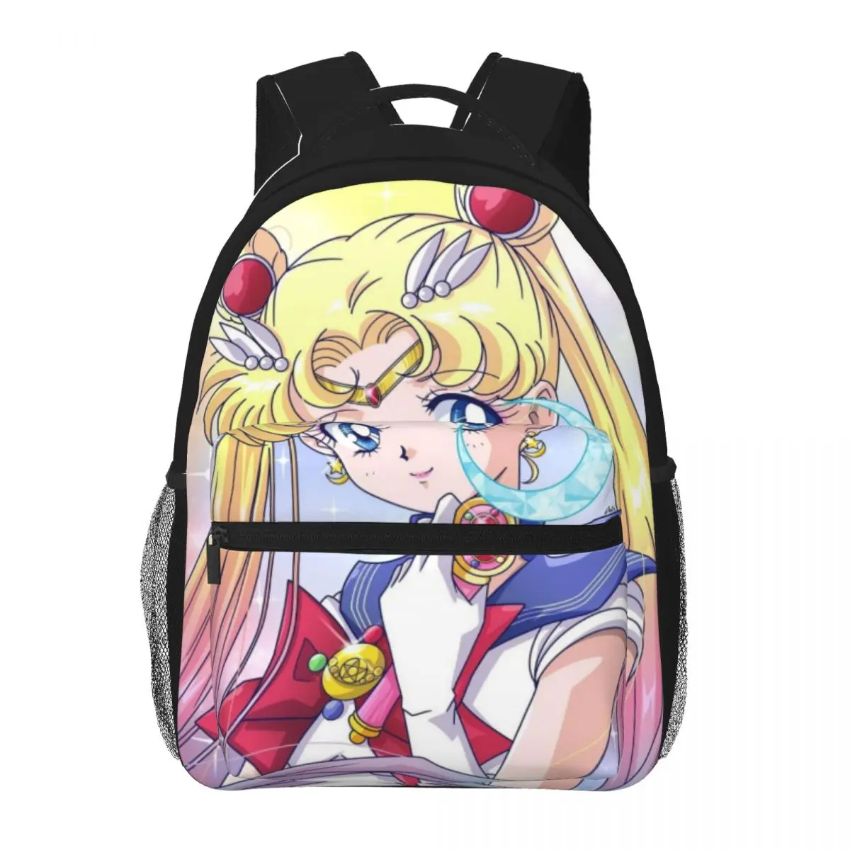 Gadis yang indah Sailor- Moon kartun Anime cahaya lucu ransel tahan air jahitan tas siswa 16 inci