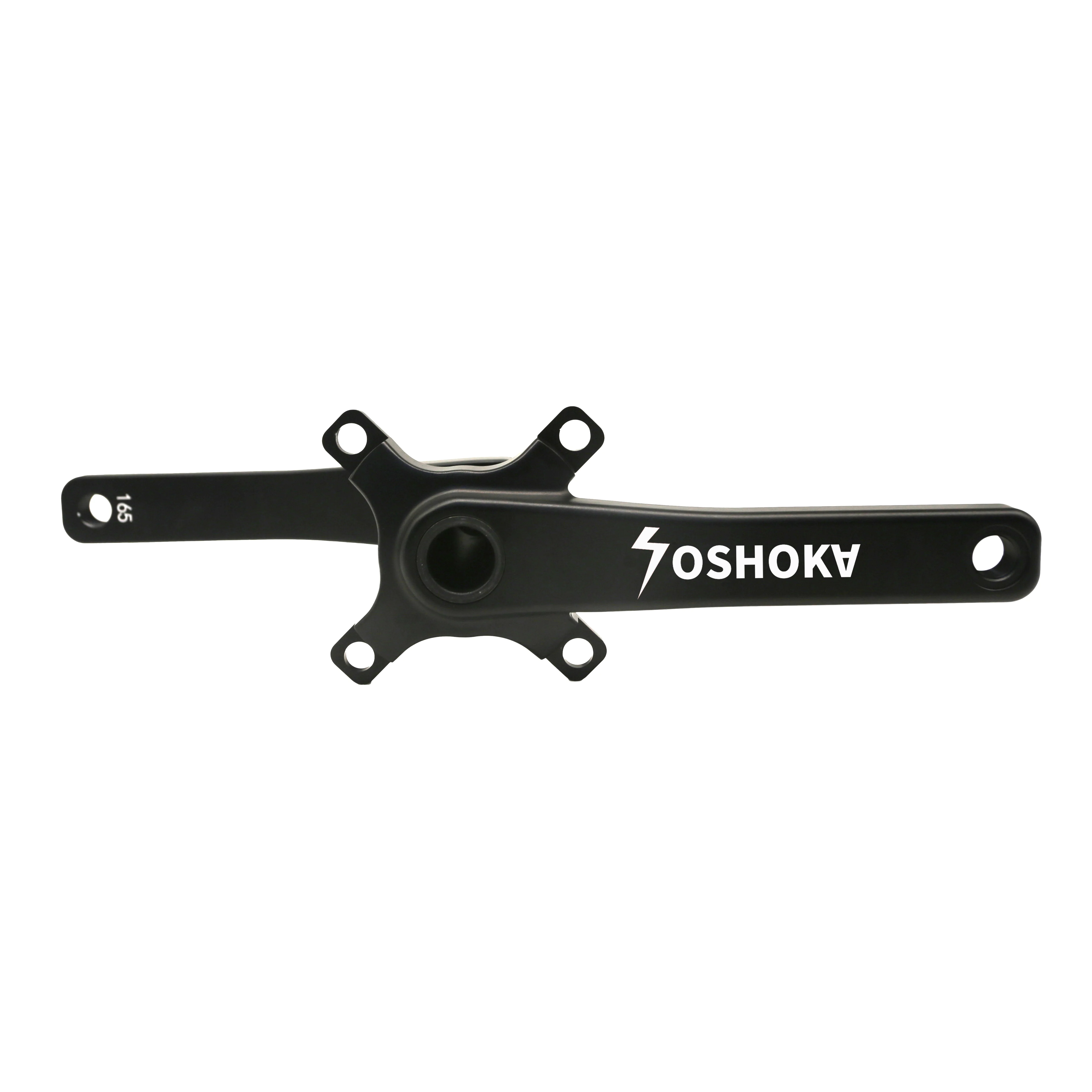 

YOSHOKA Round hole 24mm axle BMX Racing crankset Integrated 104BCD 100% CNC Processed Black Anodizing Crankset for BMX RACING