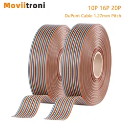 1M 10P/16P/20P DuPont Cable 1.27mm PITCH 28AWG Pure Copper Core Flat Ribbon Cable Rainbow DuPont Wire for FC Dupont Connector