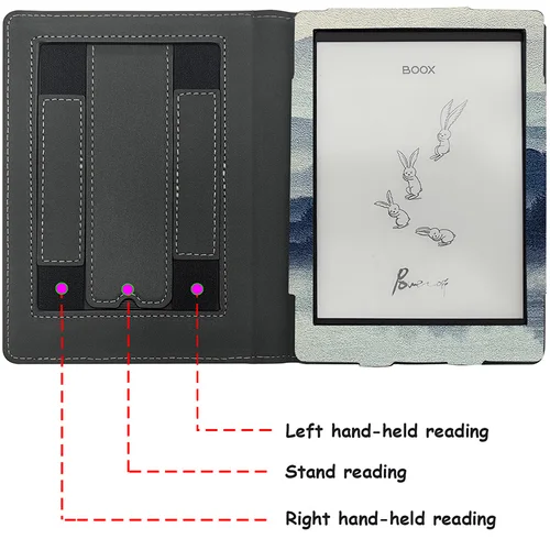 Imagen 2 del producto Funda para Onyx Boox Poke 5/Poke 5S (versión 2023) de 6 pulgadas con doble correa de mano/soporte/cierre automático