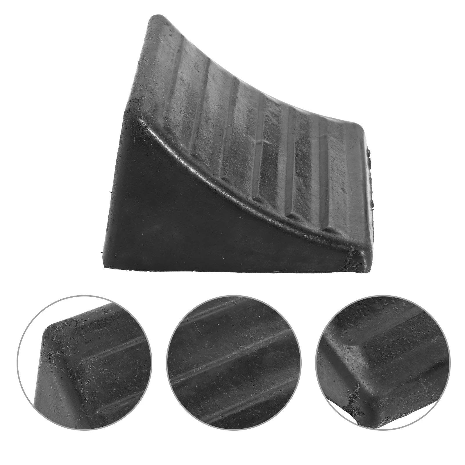 

1pc Rubber Wheel Chock Heavy Duty Anti-Slip Block For Vehicle Parking Repair Loading Unloading Commercial Cars Campers