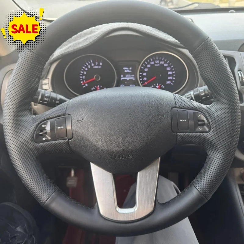 

Custom Hand-stitched Black Microfiber Leather Steering Wheel Cover For VW Tiguan Jetta MK6 Golf 7 Alltrack MK7 Passat B8