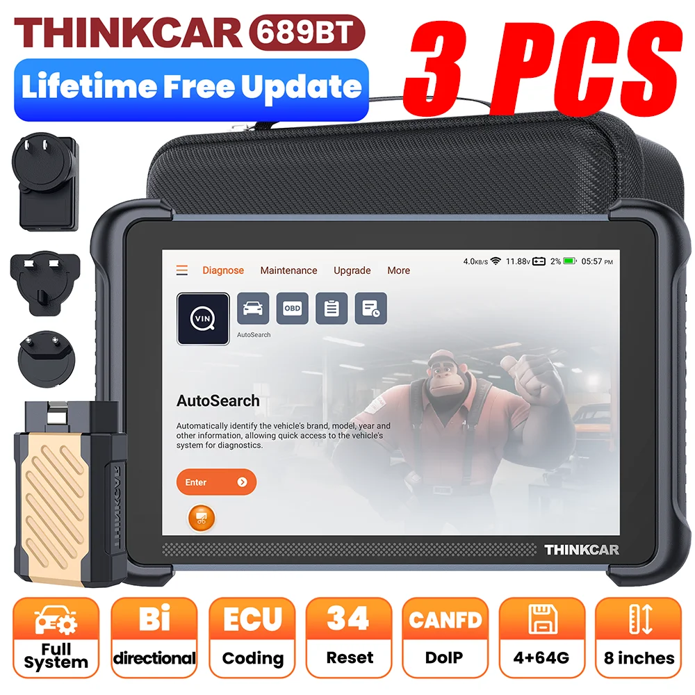 3PCS THINKSCAN 689BT Profession OBD2 Car Diagnostics Tools