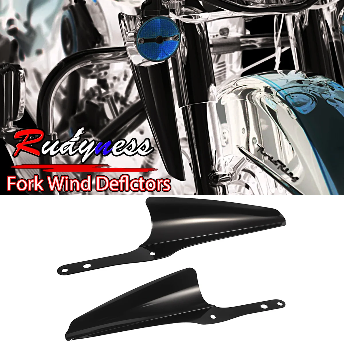 

Мотоциклетные глянцевые черные вилочные дефлекторы ветра для Harley Touring Electra Street Glide FLH/T FLHX 1999-2022