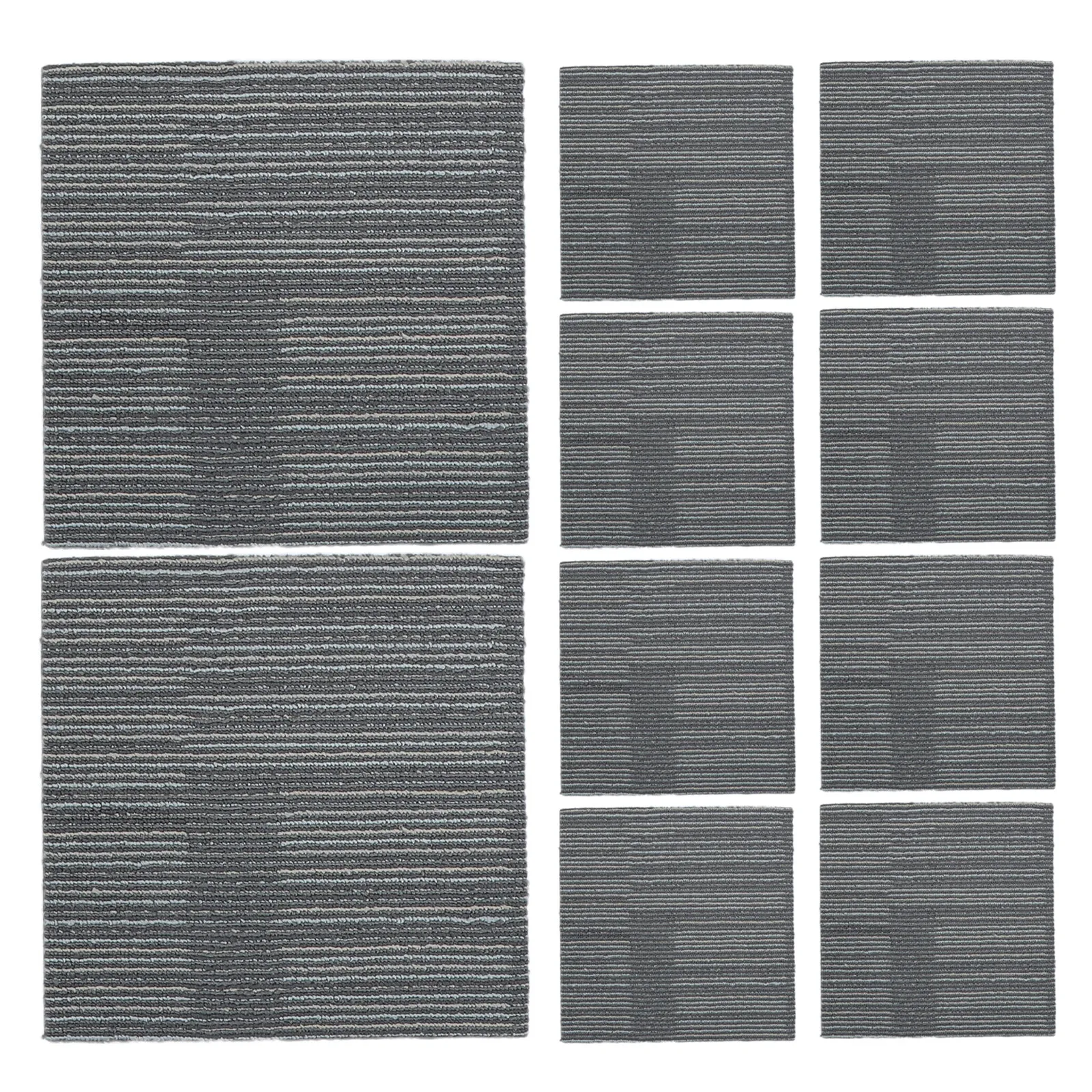 10Pcs Fireproof Self Adhesive Carpet Tiles Heavy Duty Peel Stick Soft Cushioning Noise Reducing Flooring Tiles for Office Home
