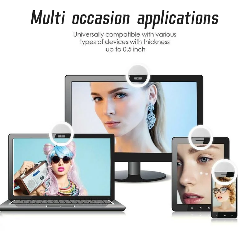 Mobile Phone And Tablet Lens Beauty Fill Light Fill Light Mini Anchor Mobile Phone Selfie Light LED Ring Circular Fill Light