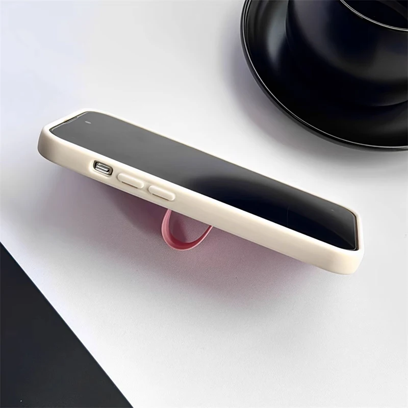 Candy Color Useful Ring Kickstand Glossy TPU Back Cover For iPhone 11 12 13 14 15 16 Pro Max Case