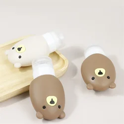 70ml Cute Bear Refillable Bottles Soft Silicone Lotion Container Squeeze Empty Bottle Portable Travel Skincare Shampoo Bottle