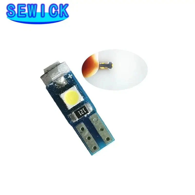 500pcs 12V canbus T5 58 74 286 W1.2W Super Bright 3030 LED 3SMD wedge LED Light Car Dashboard Instrument Cluster Panel Lamp Bulb