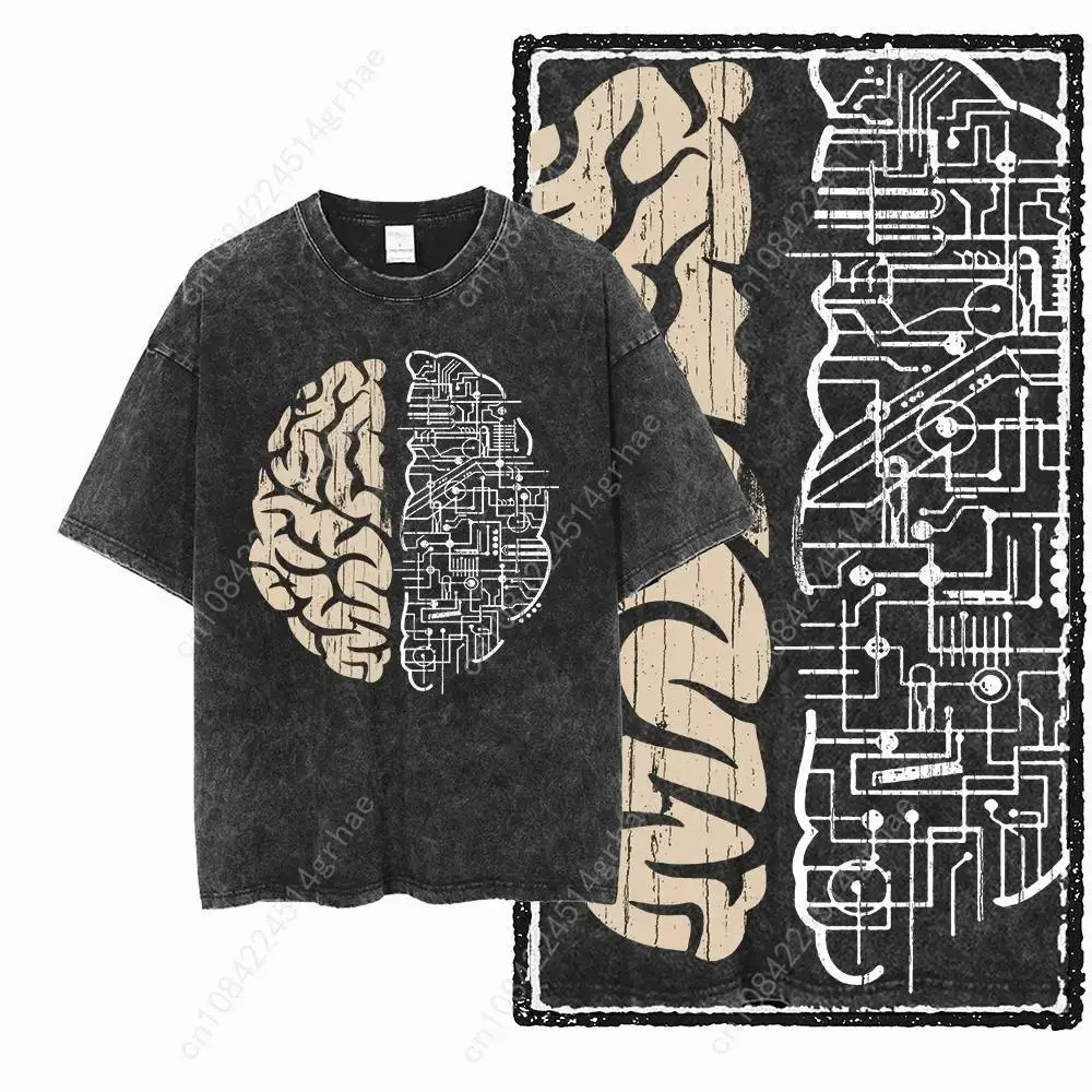 G25 Exclusive Cool Vintage Cotton  Men's COOLMIND Graphic T-shirt | Acid Washed  Streetwear Big Size O-neck men's Tee Tshirt