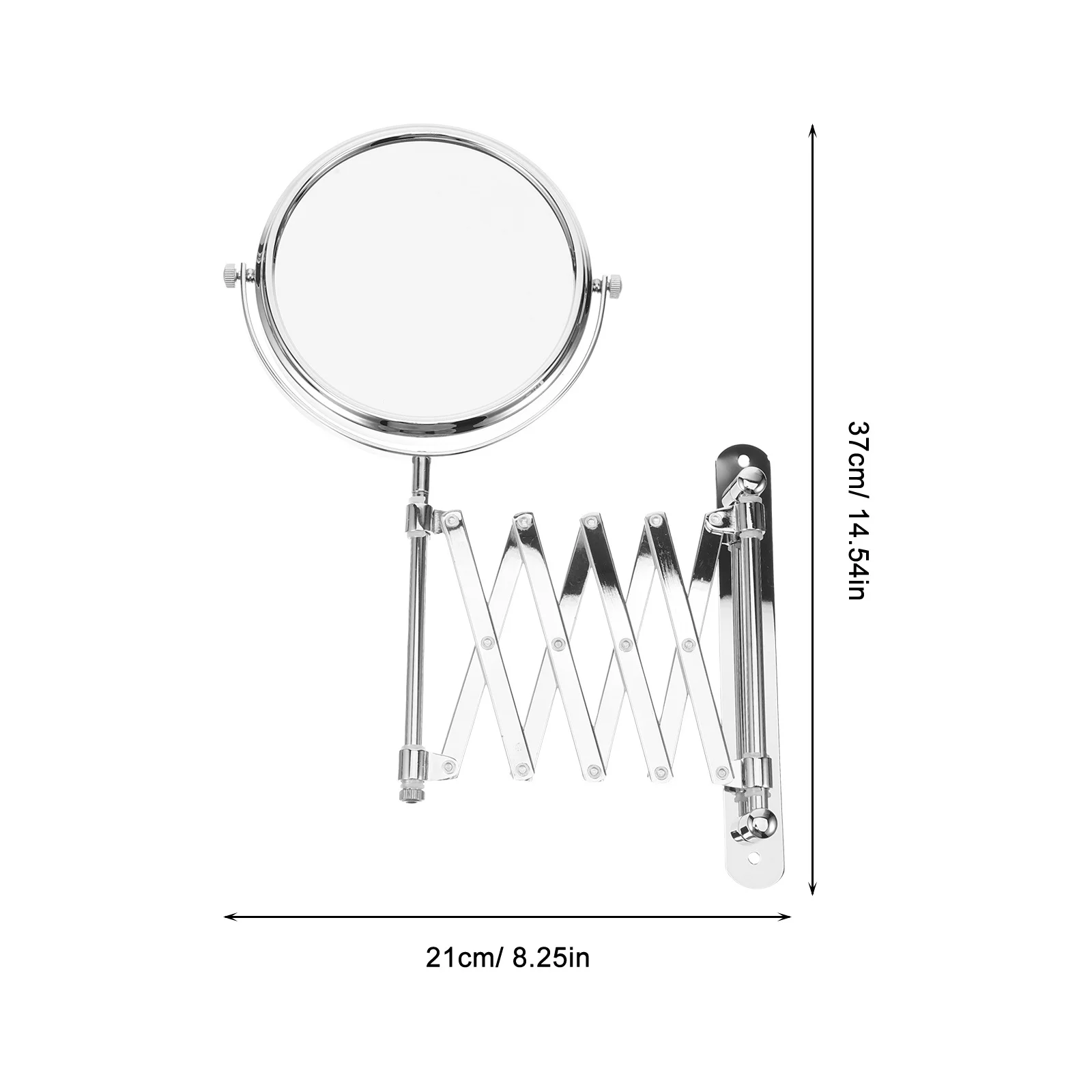 3x مرآة حائط مكبرة للحمام قابلة للسحب مستديرة 360 درجة دوارة قابلة للتمديد مرآة ماكياج مرايا ماكياج شخصية