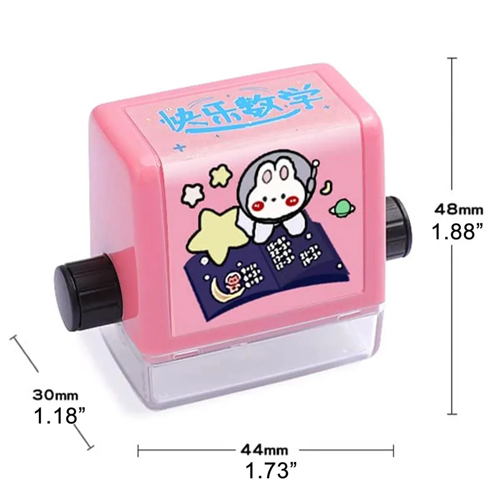 New Roller Addition and Subtraction Math Stamp Simple and Quick Teaching of Math Addition and Subtraction Exercises with Ink