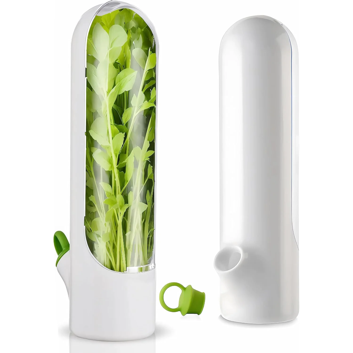 

Herb Saver for Refrigerator, Fresh Herb Keeper, Herb Saver Pod Containers for Cilantro,Parsley,Asparagus,Keeps Vegetables Fresh