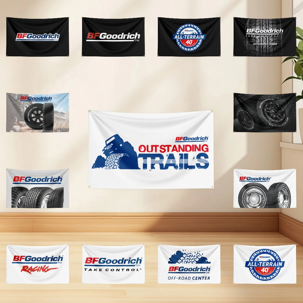 

3x5ft B-B-F-good-rich Ti-res Flag Professional Car Motorcycle Flag Polyester Digital Printing Cars Flagge Banner For Decoration