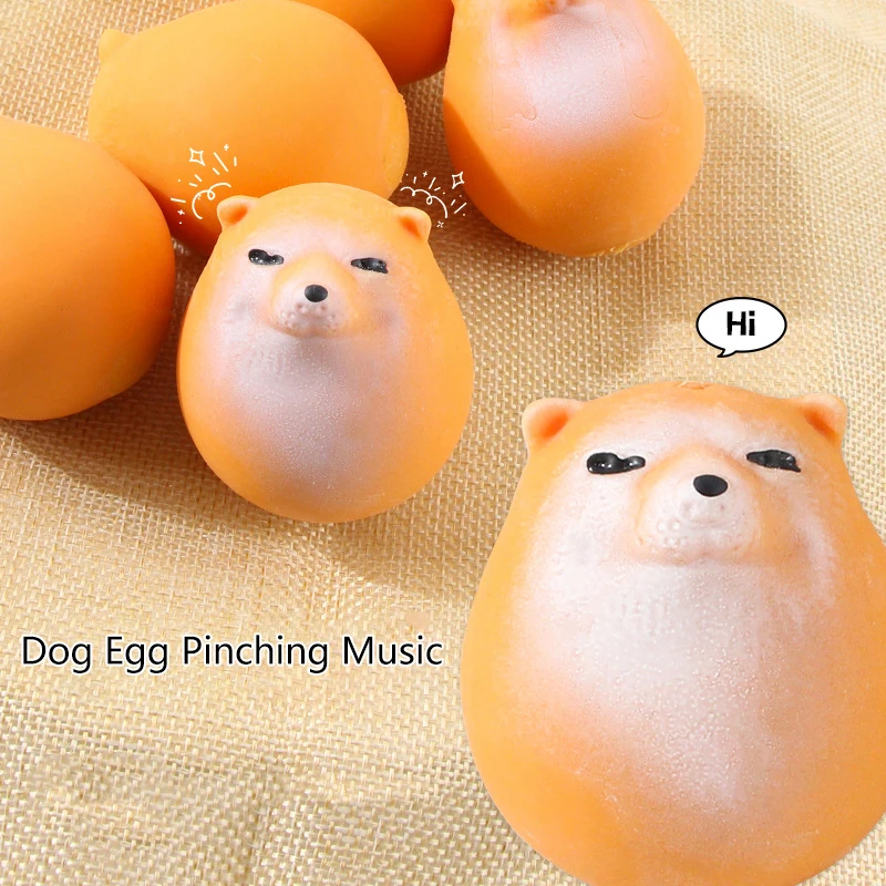 Creative Realistic Eggs Shape PVC Desk Decor Dog & Egg Union Decorations For Home Offices Fun Christmas New Year Gifts Toy