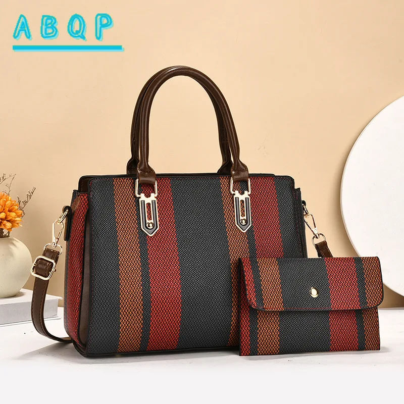 ABQP New Women's Shoulder Bag Fashionable 2-piece Set Women's Shoulder Crossbody Bag PU Large Capacity Handbag High Quality
