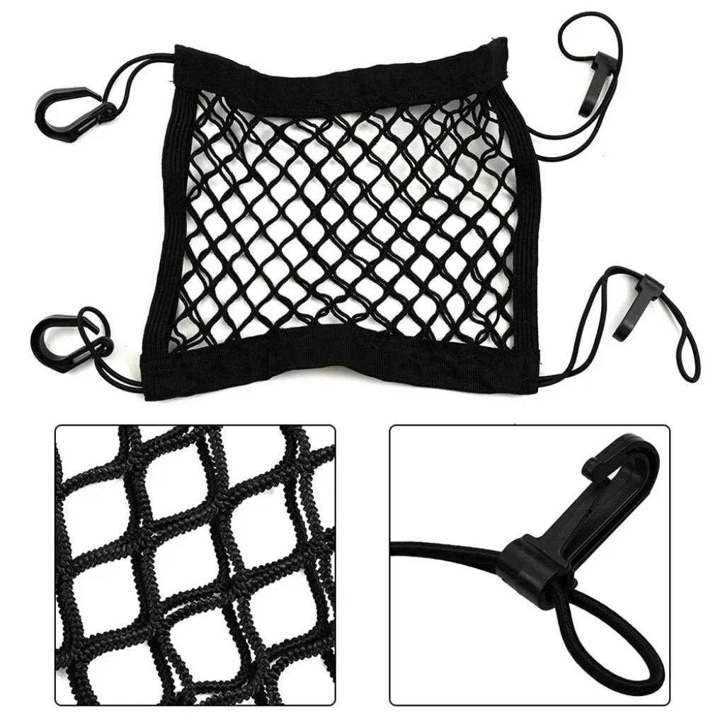

Motorcycle Cargo Net - Mesh Storage Bag with Hook