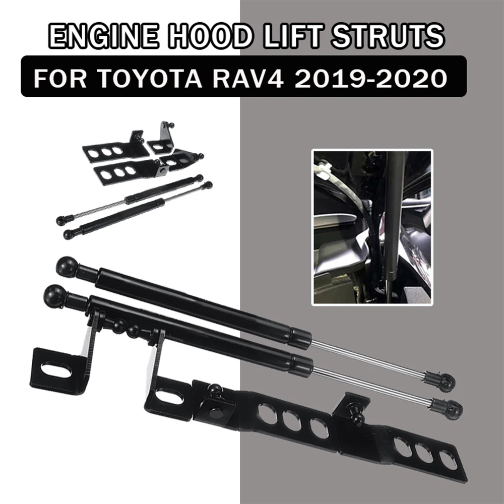 Car Front Engine Bonnet Gas Struts Damper Bars Support Rod Lift Shock Hood Strut For Toyota RAV4 XA50 2019-2022 Accessory