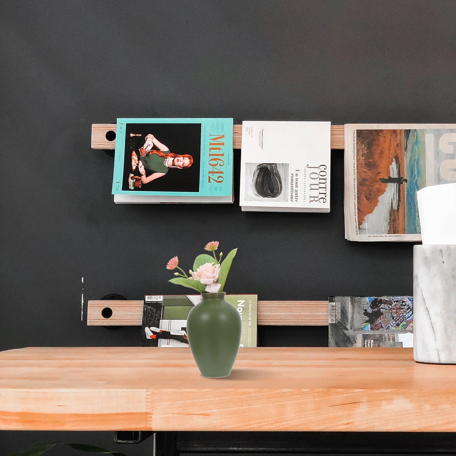 

1Pcs Elegant Ceramic Vase Functional Compact Size for Indoor Scene Decoration Fashionable Floral Art Piece Ceramic Zen Vase