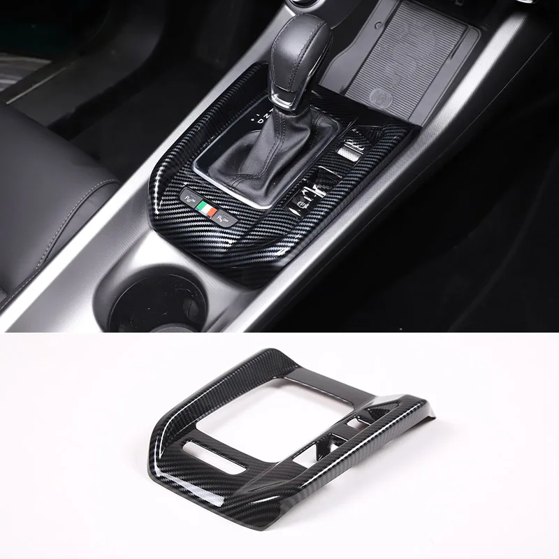 ABS Carbon Fiber For Alfa Romeo Tonale 2022 2023 Car Center Console Gear Shift Panel Decorative Stickers Car Accessories