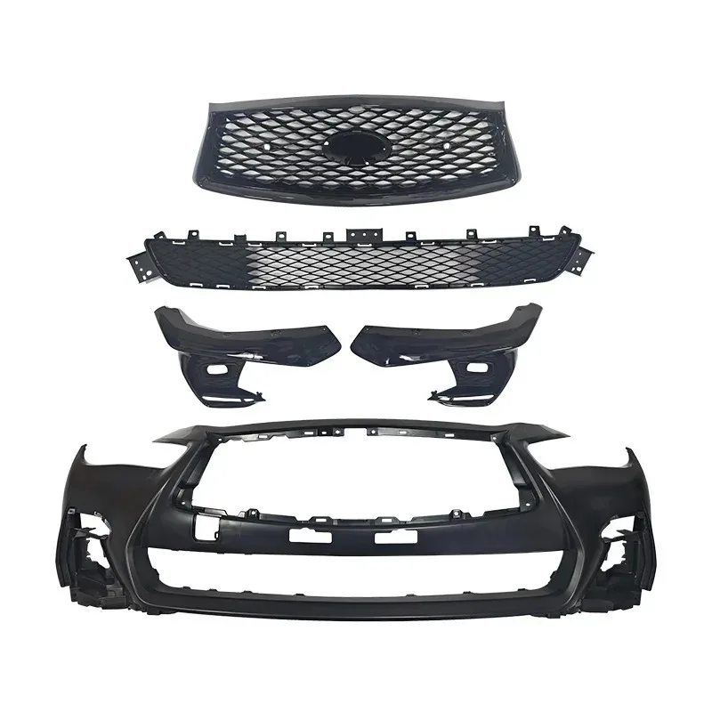 Body Kit Accessories Upgrade and Replace Sports Style Surround Grille Front Bumper for Infiniti Q50 2018 2022 2024