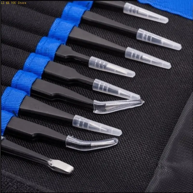 

W3JE 10/11 Piece Stainless Steel Tweezers Collection with Ergonomic Design and Canvas Bag for Comfort and Precisions Handling