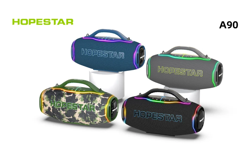

2026 HOPESTAR A90 700W Wireless Bluetooth Speaker Deep Bass 36000mAh Removable Battery AI Sound 8 Speakers Outdoor Portable