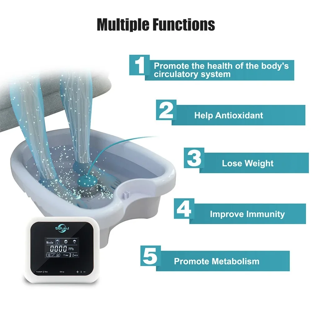 Detox Ionic Footspa Bath เครื่องนวดเท้าอ่างล้างหน้าอาร์เรย์ไอออน Aqua Health Spa Therapy Detox นวดการไหลเวียนโลหิต