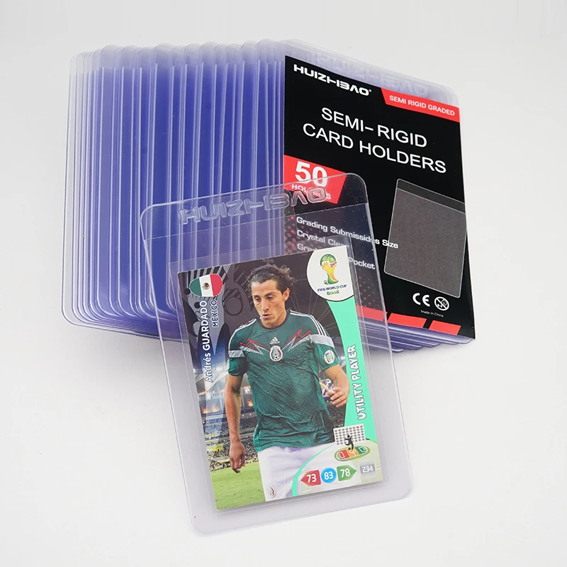 50pcs Semi Rigid Card Holders -  Sleeves Fit Standard Grading Cards Baseball Cards for Graded Card Submittions mtg baseball