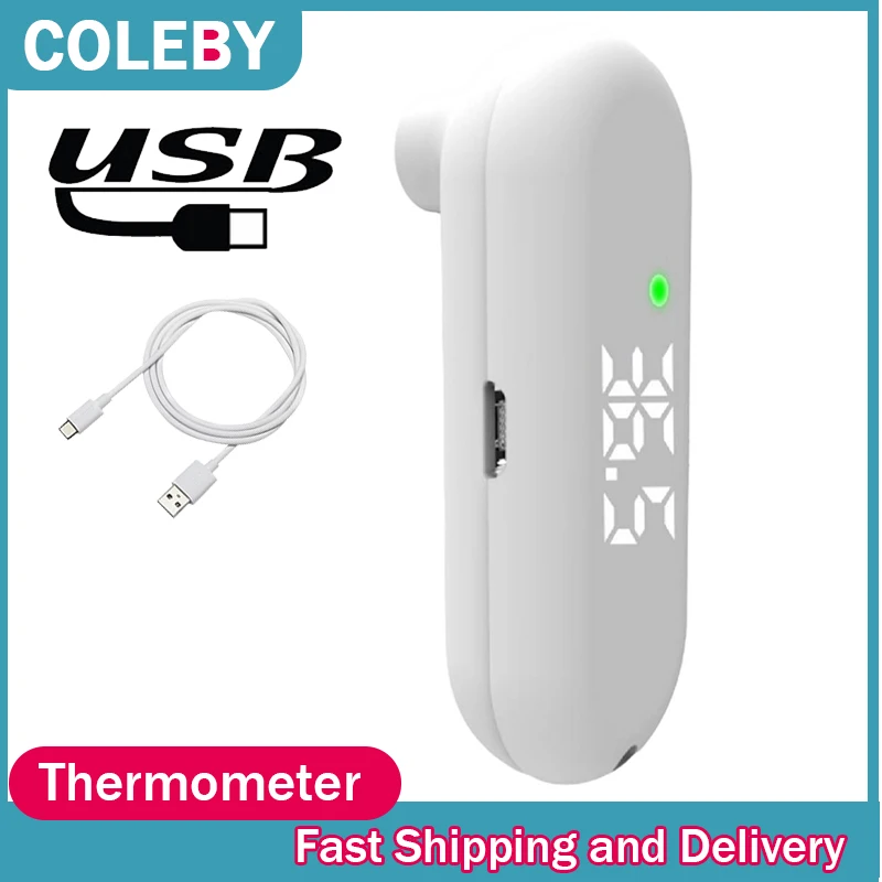 Forehead Surface LCD Rechargeable Small Non-contact Infrared Temperature Measuring Thermometer Data Memory Function