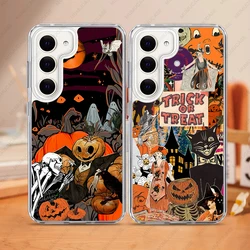 Etui ochronne 2 w 1 PC+TPU do Samsung Galaxy S24 S23 Ultra S24FE A15 A34 A35 A53 A54 A55 Wstrząsoodporne etui Zabawne Halloween