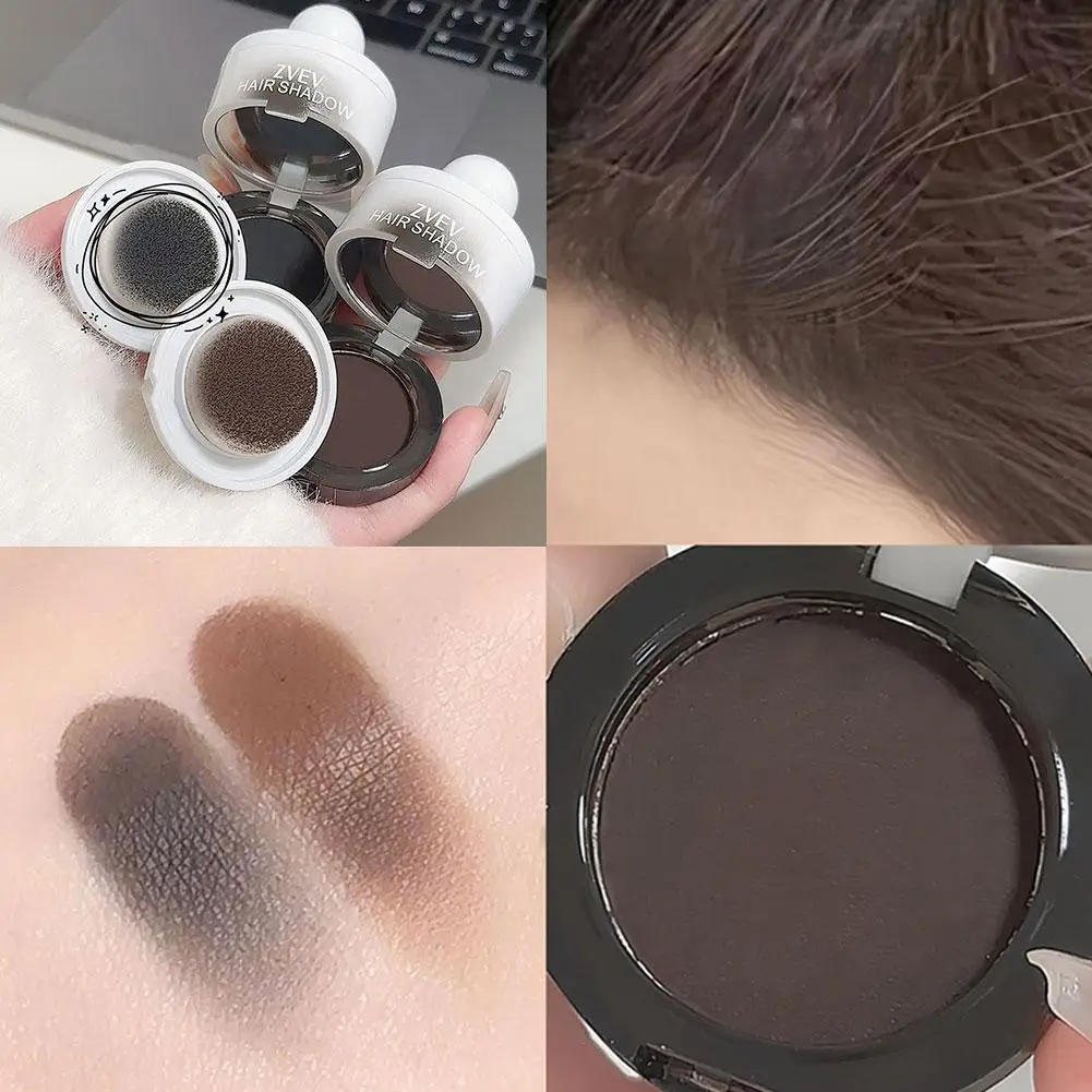 Polvo de cobertura de raíz voluminizador de cabello, polvo de larga duración, polvo de sombra de contorno, maquillaje, sombra de ojos, modificación instantánea, X6H0